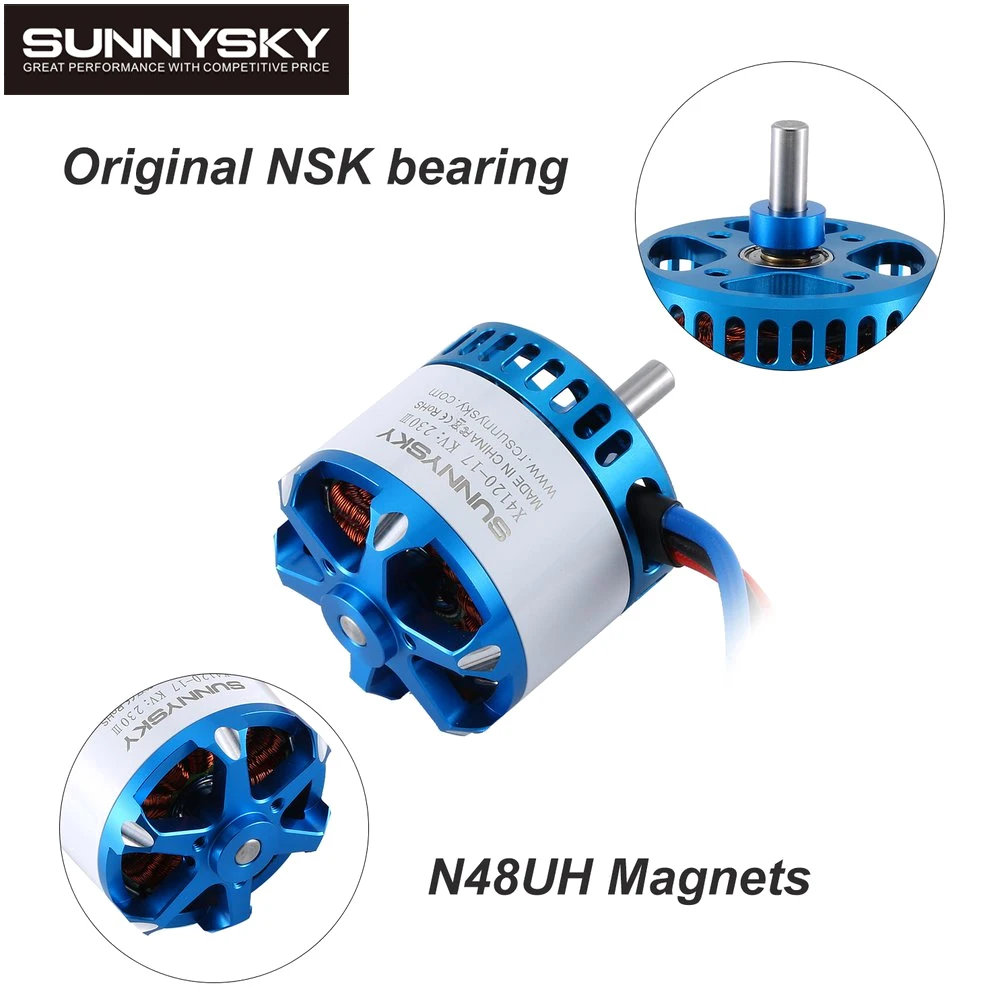 Высокоэффективный бесщеточный двигатель SunnySky X4120III 485кв/550кв для РУ дрона с