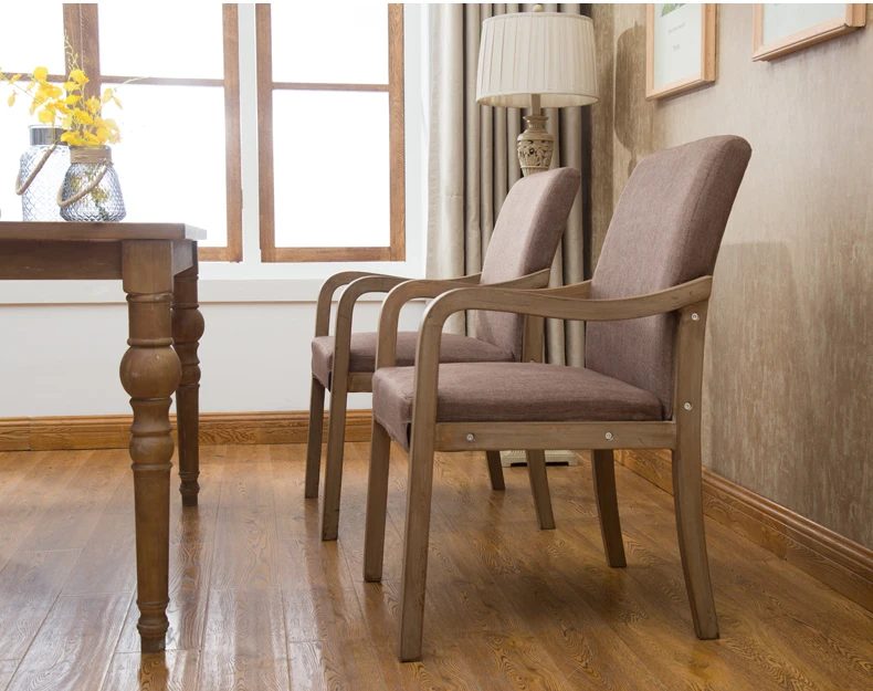 Современные стулья из цельного дерева простой Северный стул домашний для учебы