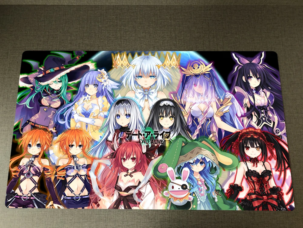 

Yu-gi-oh! Board Game Playmat Anime Date a Live TCG CCG Mat Trading Card Game Play Mat & Free Bag Customized Pad Mousepad 60x35cm