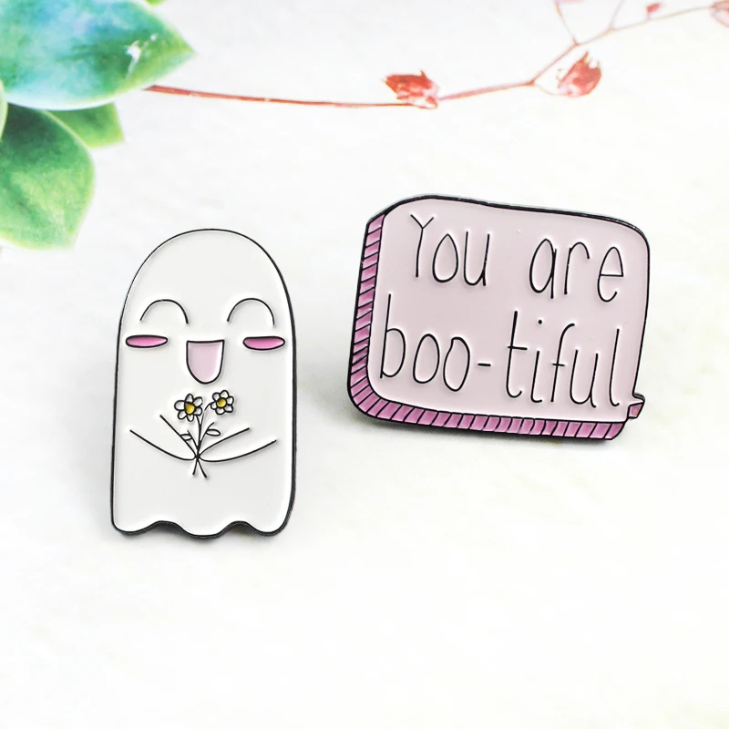 Милое белое привидение для брошь кукольный букет диалоговое окно вы BOO TIFUL