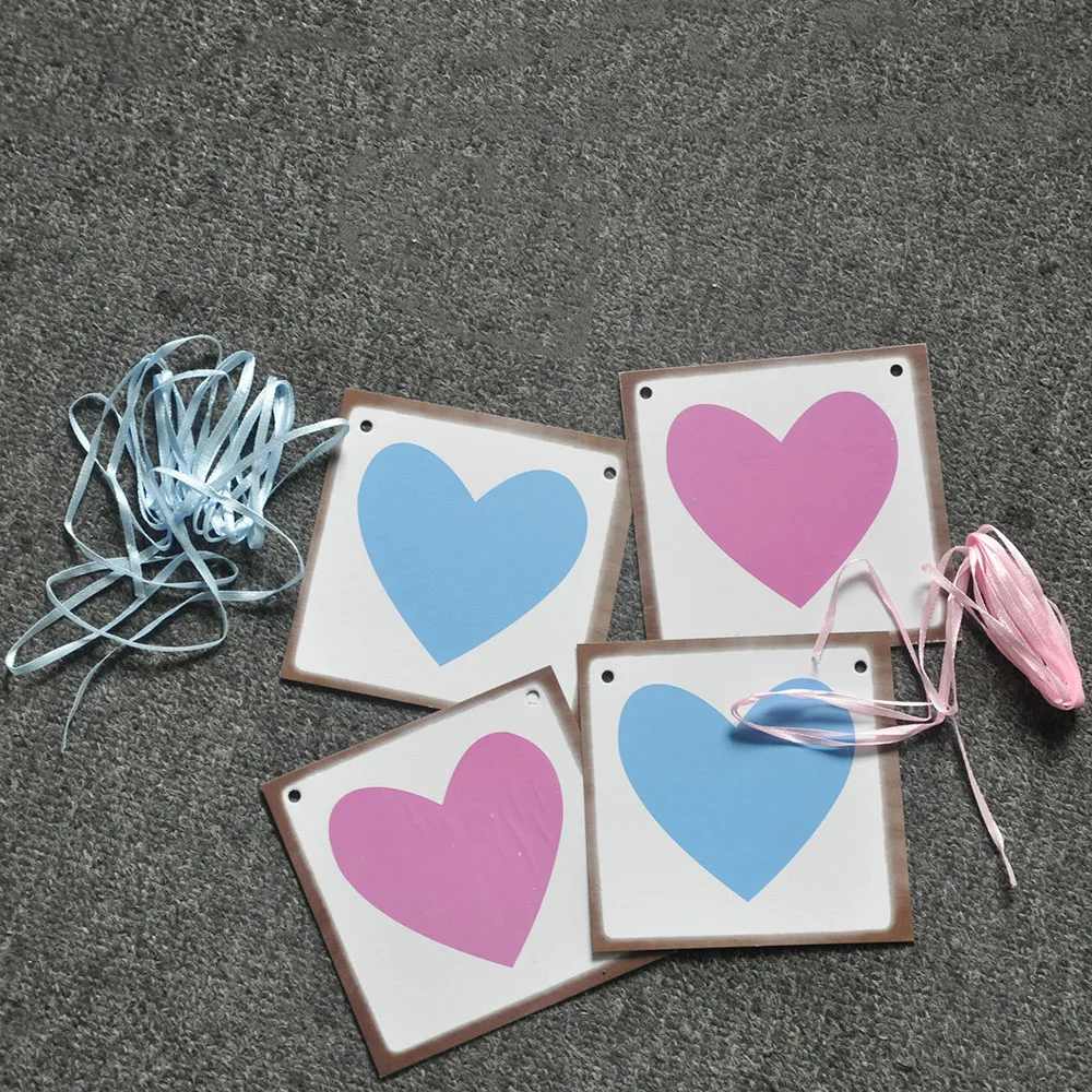 

1 Set Gender Reveal Hanging Decor Letter "It's A Boy Or Girl" DIY Banner Paper Garland Kids Birthday Baby Shower Party Supplies