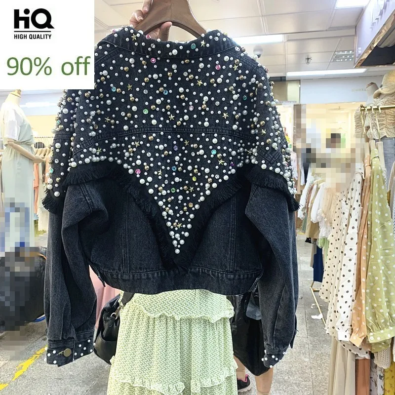 BF стиль Вышитые Вспышки бриллиантами кисточкой женские короткие пальто