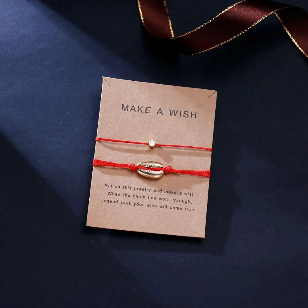 Подарочный женский и мужской браслет в виде короны золотого цвета регулируемые