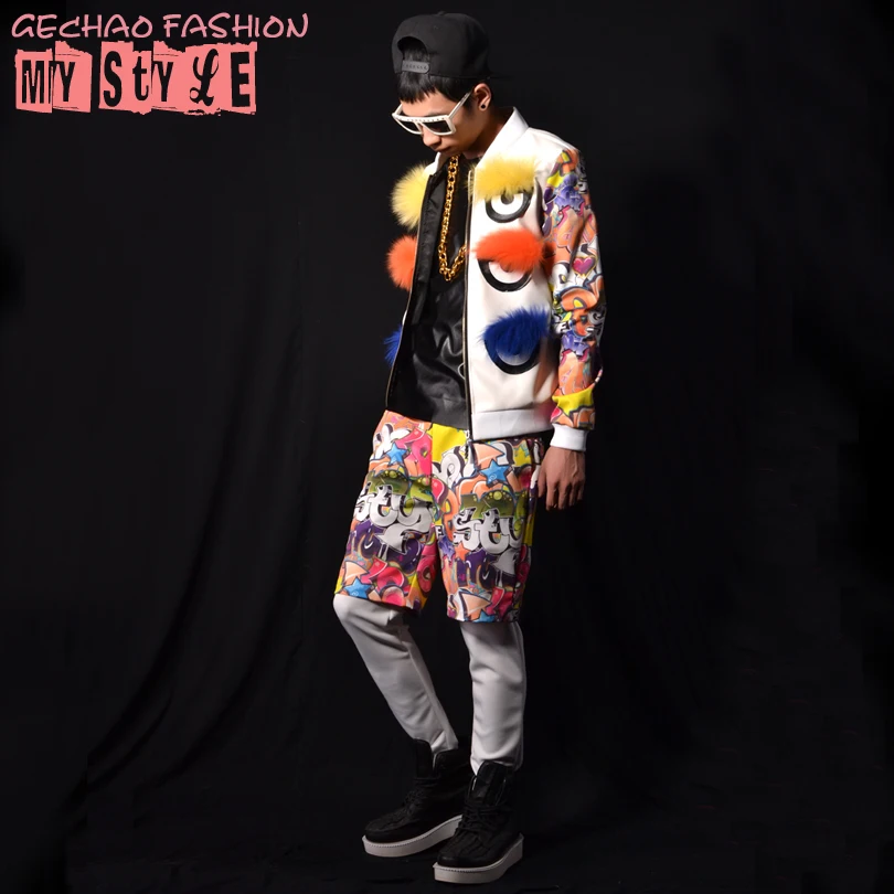 Мужская модная повседневная Уличная куртка в стиле хип хоп мужская с принтом