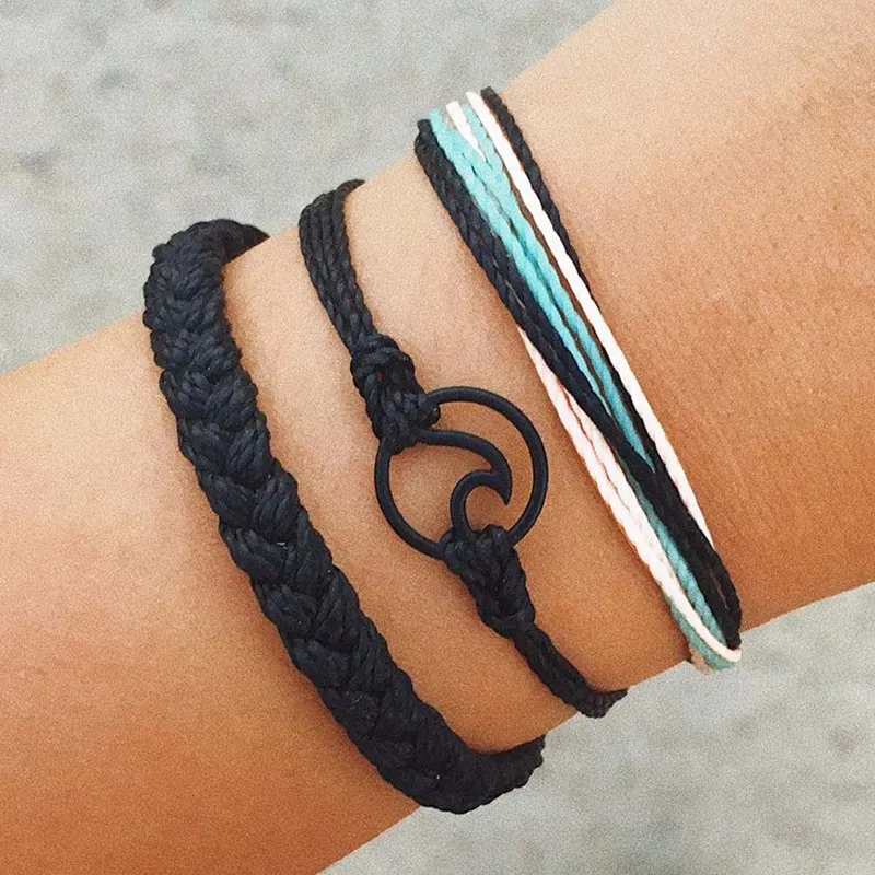 2018 Мода 3 шт./компл. очаровательный многослойный богемный пляжный браслет для