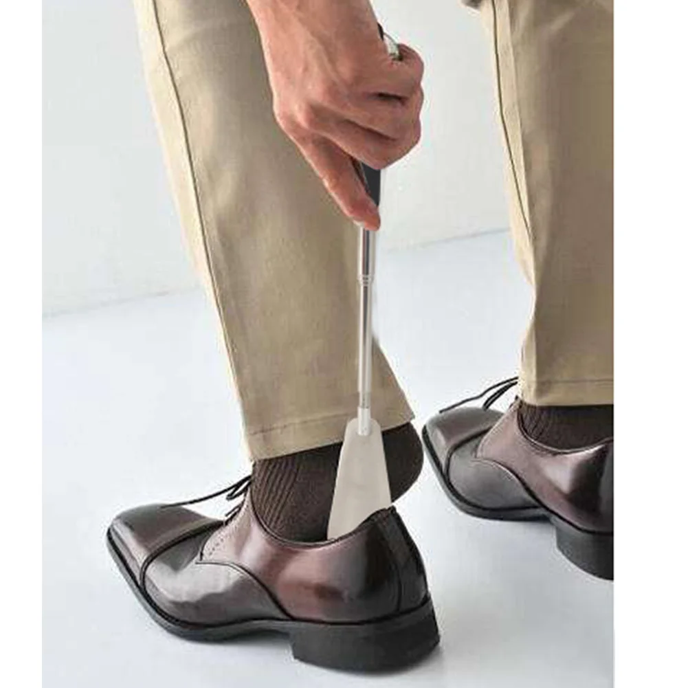 

Adjustable Length Shoe Horn Rustproof Practical Lifter Professional Non Slip Handle For Elders Accessories Pull Stainless Steel