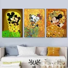 5D алмазная живопись сделай сам, Дисней, Микки и Минни, вдохновленная Густавом климтом, алмазная вышивка, наборы для вышивки крестиком, украшение комнаты