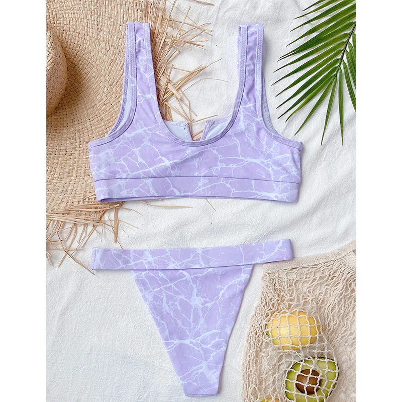 

Sports retro swimsuit female Bandeau sexy bikini set Dragon printed high cut bikini 2020 V neck swimwear Bathing suit Bathers