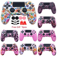 pink color soft silicone case for ps4 controller skin gamepad joystick cases video game accessorries for playstation4 case shell