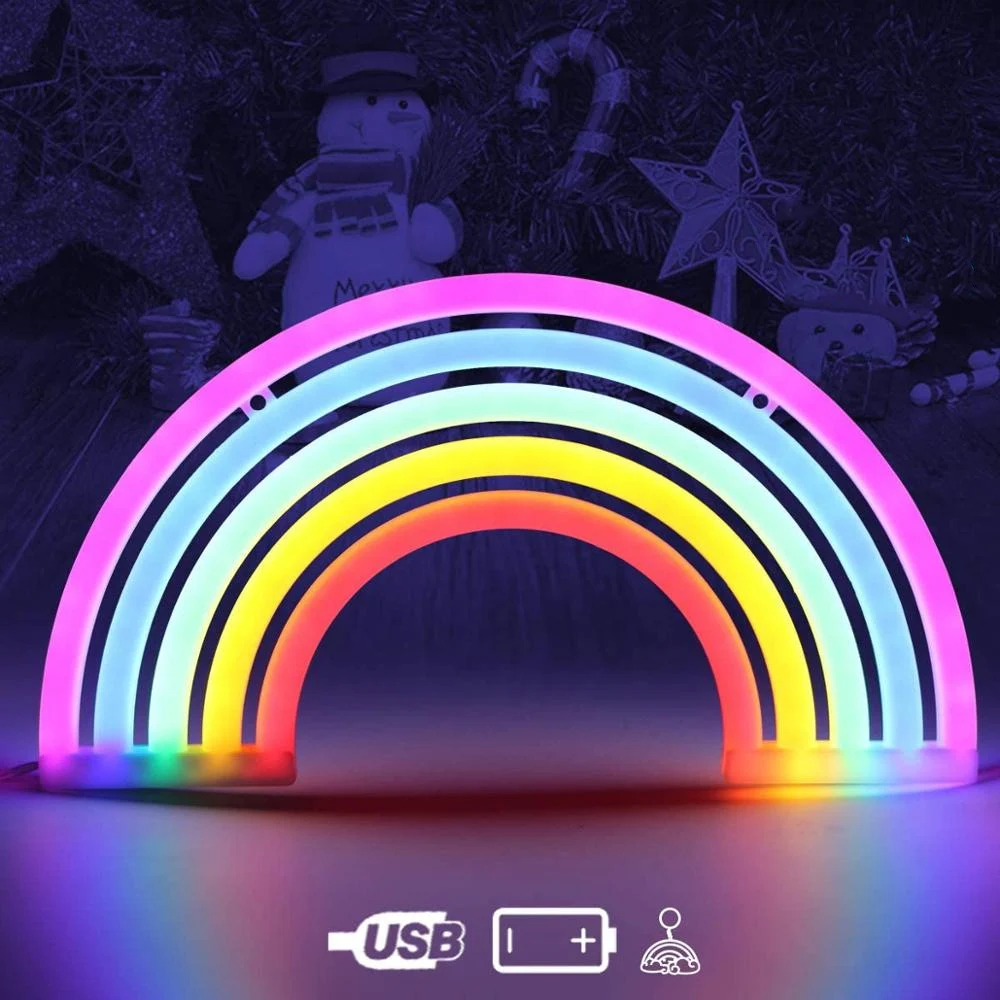 Радужный неоновый вечерние ильник праздничная настенная лампа светодиодный