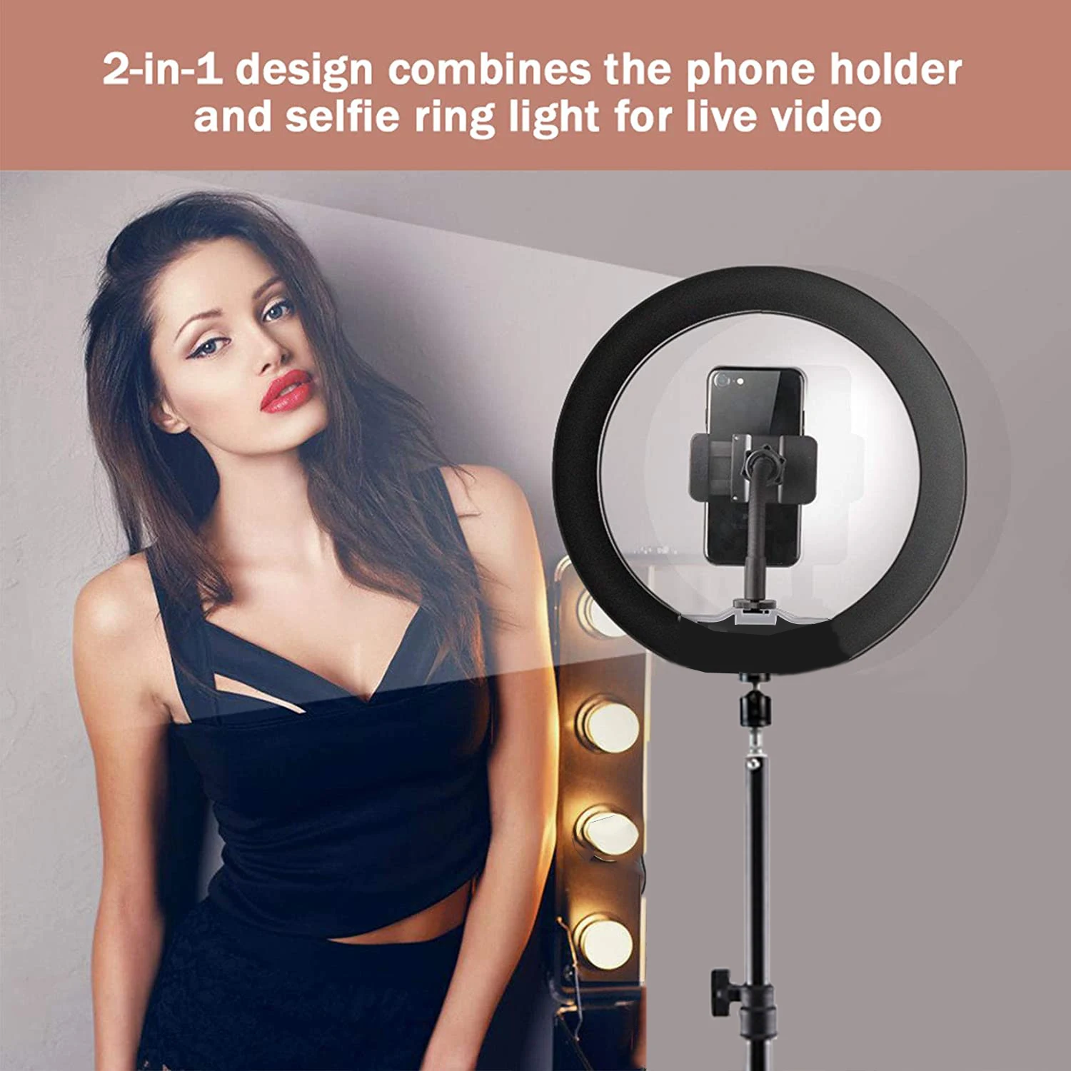Light LED Live Ring Light Selfie Lamp USB Dimmable Tripod Stand Ringlight Trepied Makeup For Live Video Streaming