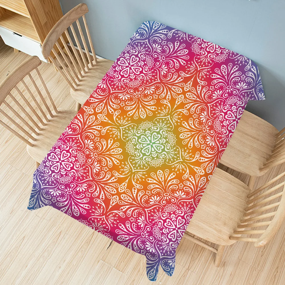 Богемная абстрактная серия печатная скатерть на заказ домашний текстиль