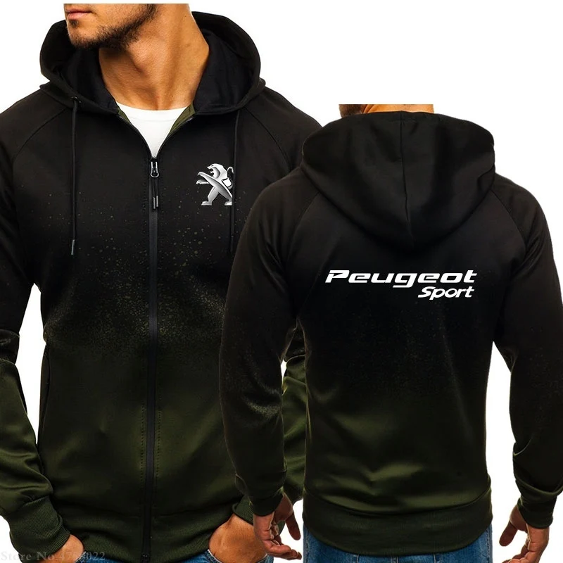 

2021 New Fashion Long Sleeve Men Hoodies Peugeot sport Sweatshirt Men Hoody Casual zipper Hooded Male Clothing g4