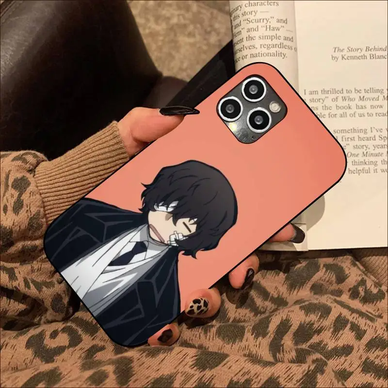 Bungo бродячие собаки тёмный Осаму дазай чехол для телефона iphone 13 8 7 6S Plus X 5S SE 2020 XR 11 12