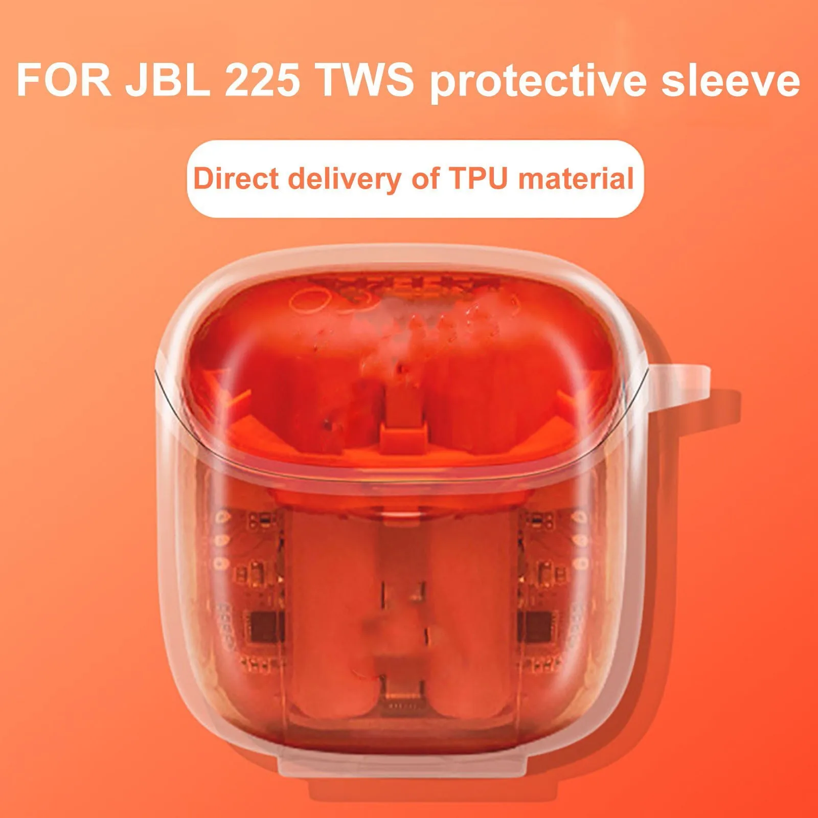 Для JBL Tune 225 TWS Bluetooth-гарнитуры полностью прозрачный защитный чехол T225 Спортивная