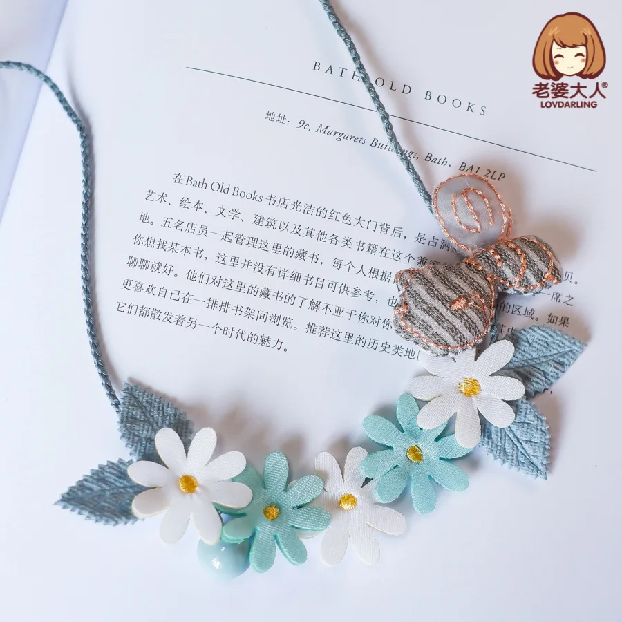 Детское красивое ожерелье чокер с цветами для девочек Милые вечерние