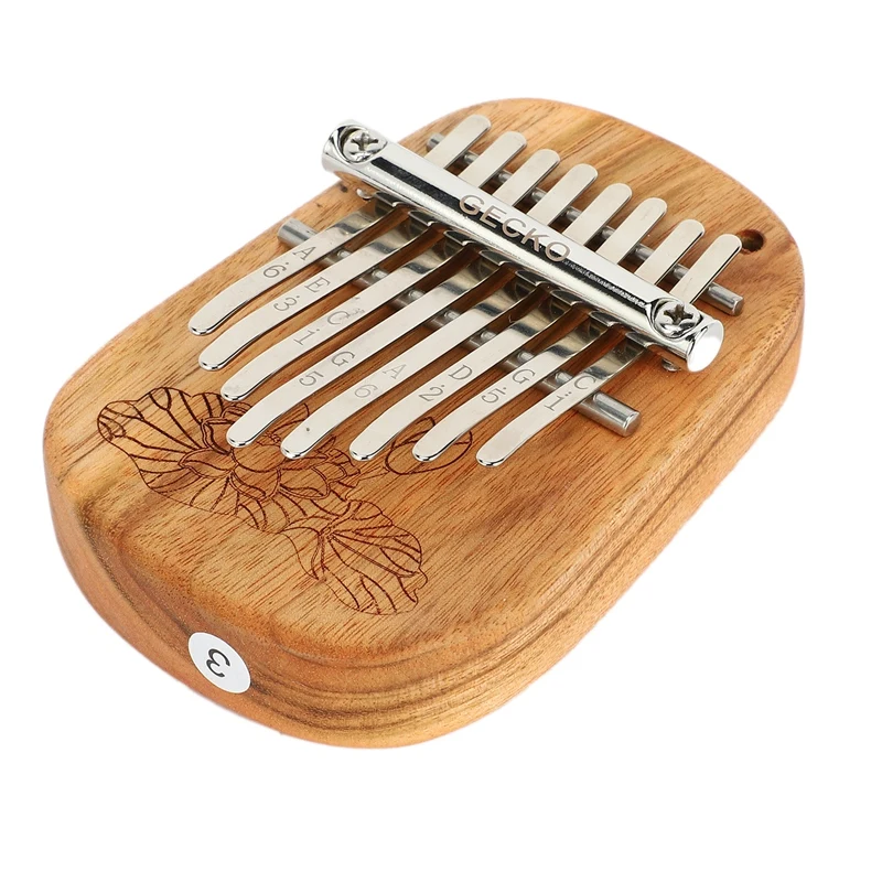 Мини-клавиатура Kalimba 8 клавиш лотос камфора дерево красное фортепиано клавиатура