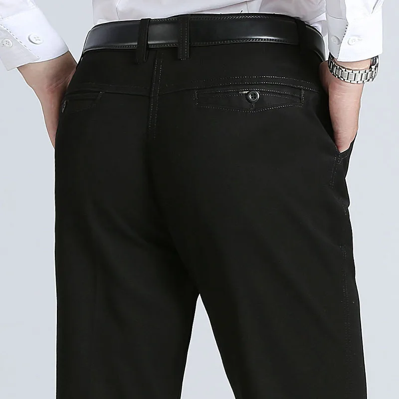 

HOHO 2020 Autumn And Winter New Style Men Thick Casual Pants Loose Straight High-waisted Cotton Pants