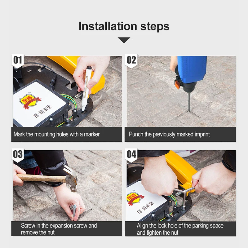 

Inductive Parking Lock/Private Parking Space Anti-Occupancy Lock/Smart Remote Control Automatic Sensing Bluetooth Sharing