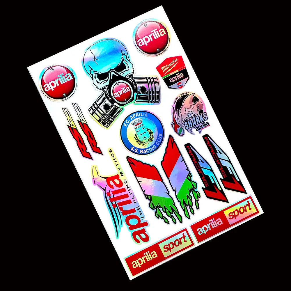 Наклейки для мотоциклов Aprilia RV4 RSV4 Ducati Laser Rainbow стикер с изображением Италии
