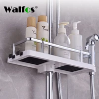 walfos holder rack organizer bathroom shelf shampoo tray stand no drilling floating shelf for wall household item