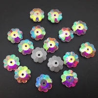 6 8 10 12 14 mm plum flower shapes crystal ab sew on rhinestones one hole sew on stone crystals strass for garment decoration