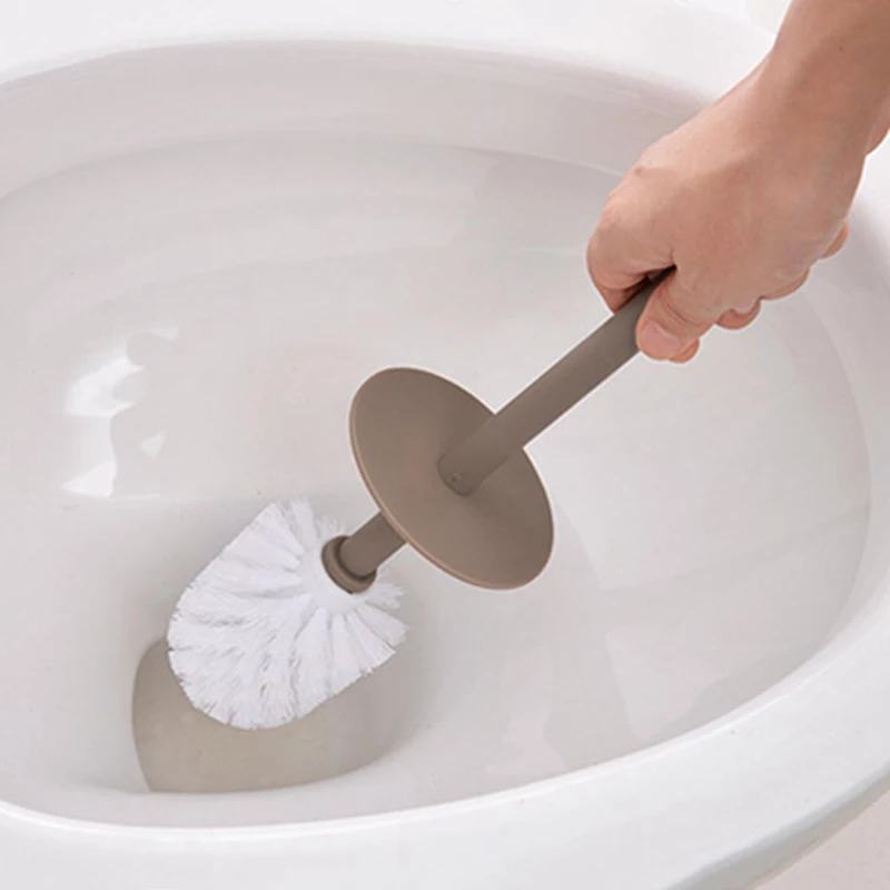 

Deep Cleaner Silicone Toilet Brush with No-Slip Long Plastic Handle and Flexible Bristle Silicone Toilet Toilet Brush