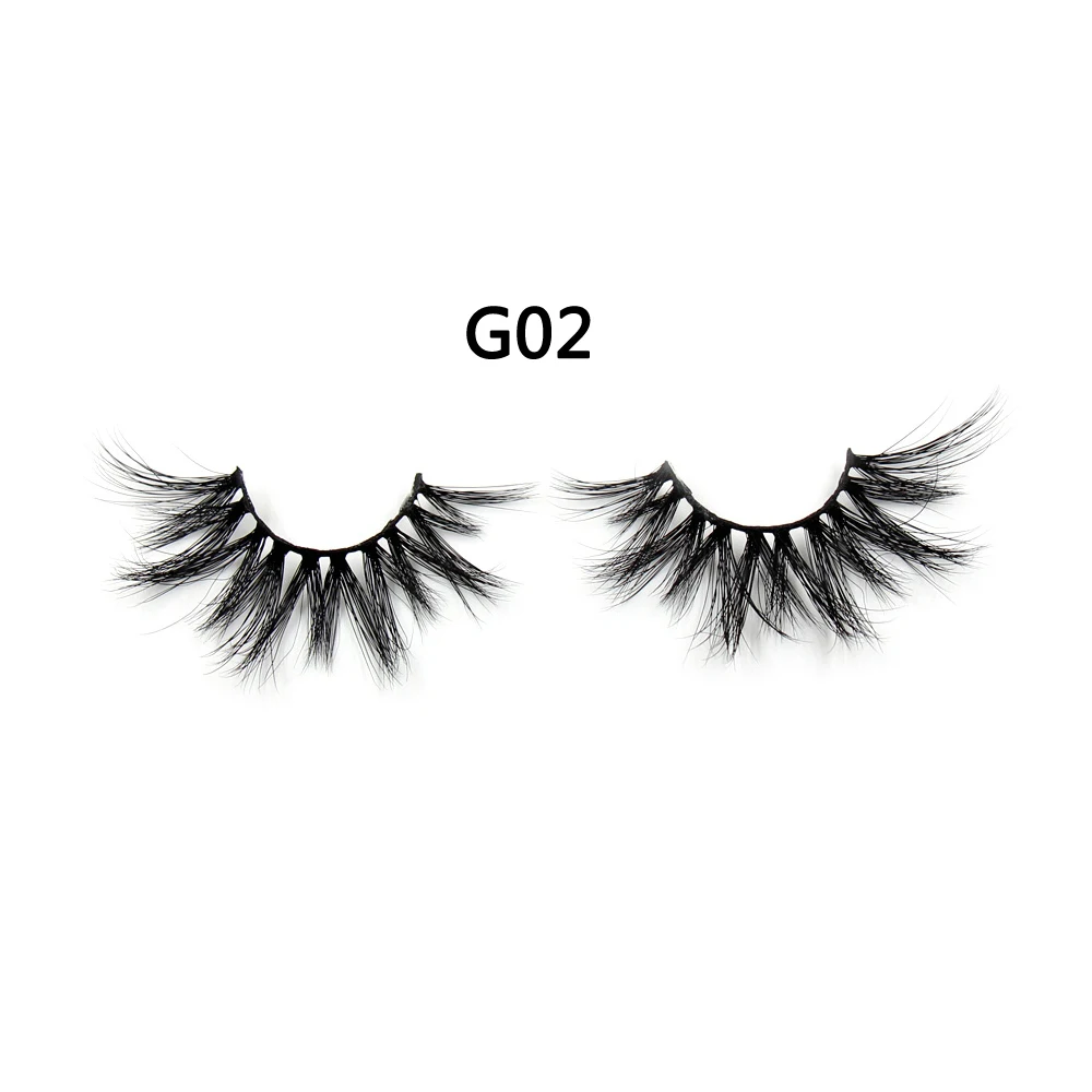 10 Pairs G02 AMAOLASH 10 пар/лот 25 мм ресницы 3D норковые ресницы высокий объем крест-накрест Драматические Длинные ресницы Пушистые Мягкие Накладные ресницы - Цвет: 10 Pairs G02