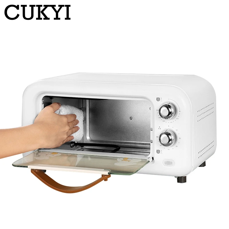 cukyi mini electric pizza and bread toaster ovens grill bakery oven for baking household appliances for kitchen convection oven free global shipping
