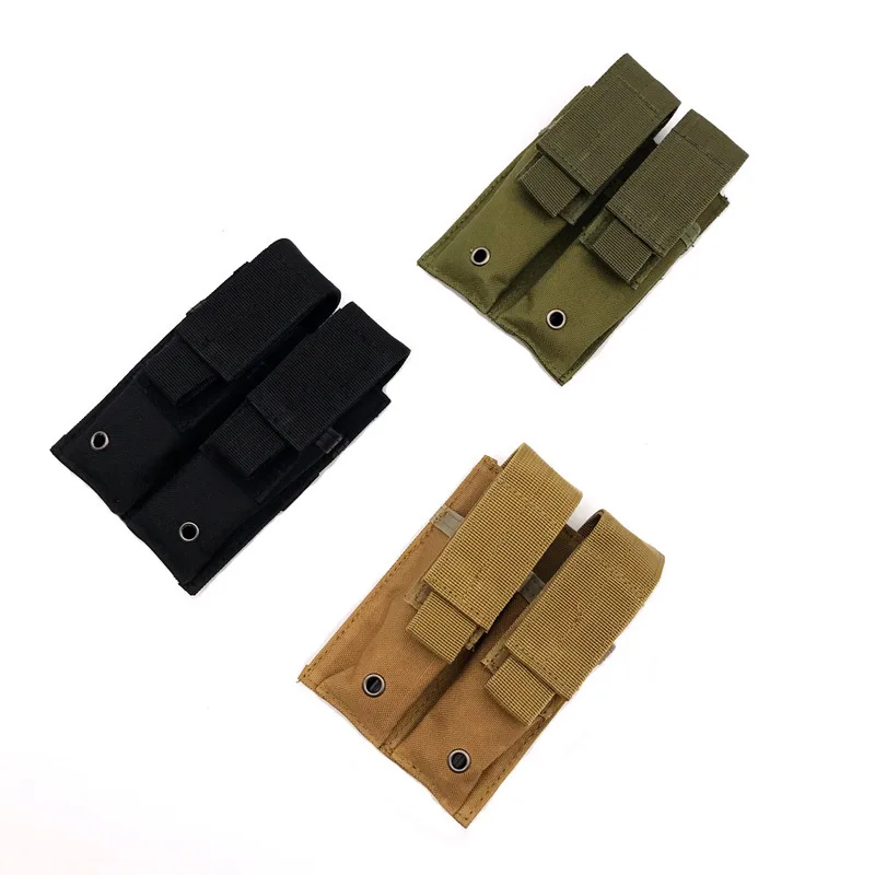 

9mm 800D Edc Molle Pouch Nylon Tactical Dual Double Pistol Magazine Pouch Close Holster for Outdoor Hunting Combat MilitaryPouch