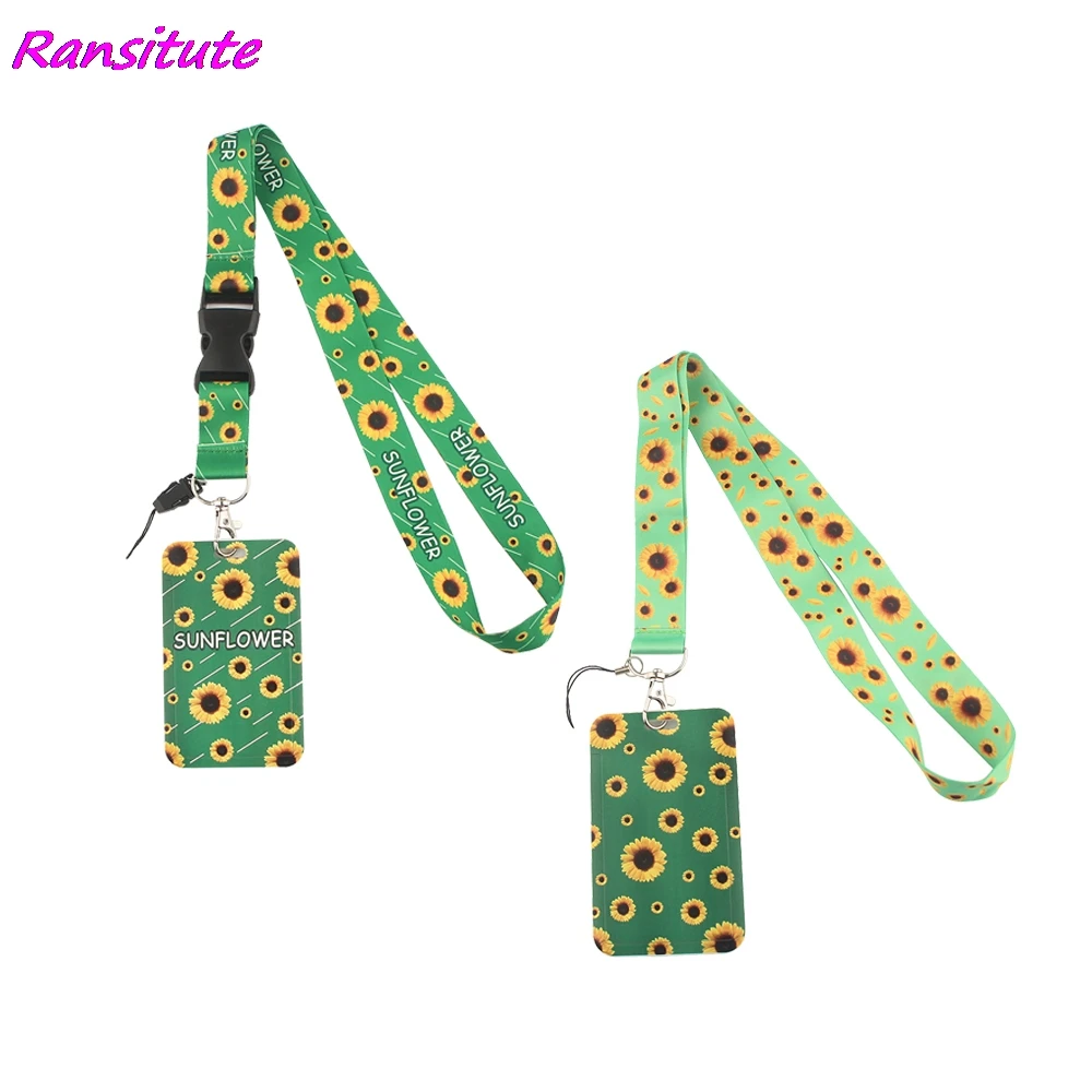 Ransitute R1488 зеленого цвета с изображением подсолнуха Скрытая инвалидности шнурки