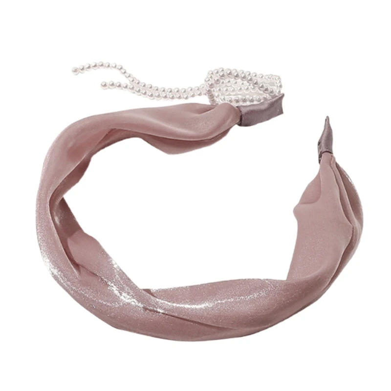 Элегантная тиара принцессы с жемчужинами и бахромой плиссированная повязка на