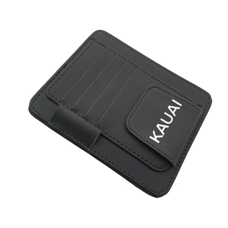 

Pu Leather Visor Card Storage Sun Visor Organizer Tool Pouch Bag Card Storage Pen Storage Glasses Holder For Hyundai Kauai