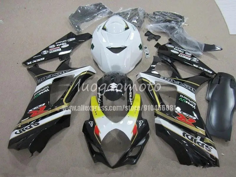 

Инъекции желтый blk капоты для SUZUKI GSXR-1000 K7 GSXR 1000 07 08 GSXR1000 07 08 кузов GSX R1000 2007 2008 обтекатель