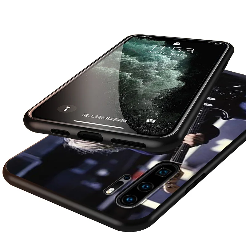

Nirvana Kurt Cobain Black Cover For Huawei P40 P30 P20 P10 P9 P8 Lite E 5G 2017 2019 Pro Plus Phone Case