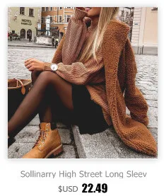 Sollinarry/модные зимние плюшевые пальто, куртки для женщин, искусственный мех, милые осенние свободные пальто на молнии, женские теплые шикарные топы, верхняя одежда