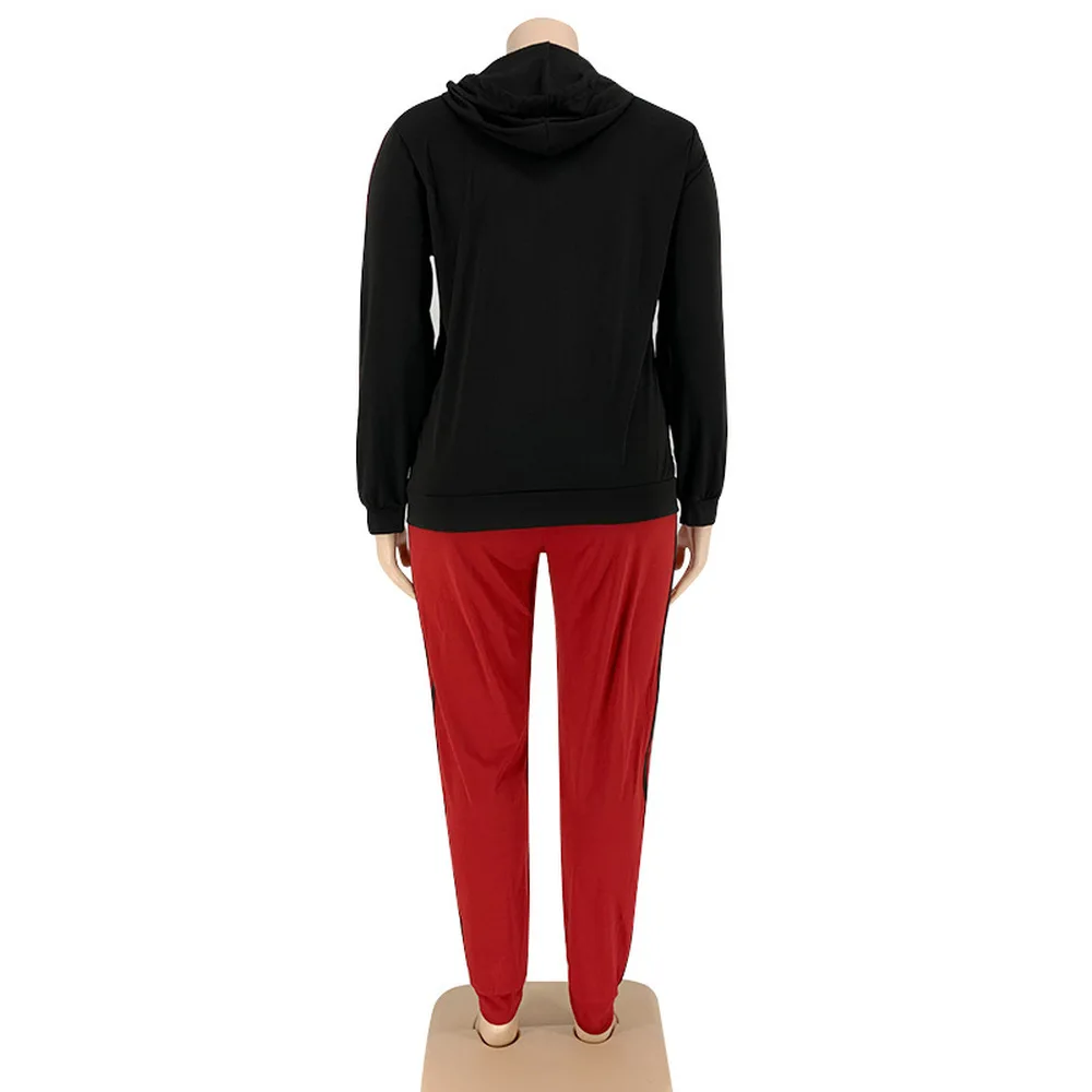 

New Autumn New Tracksuit Women Full Sleeve Crop Tops Hooded Leggings Sporty Matching Sets Streetwear Casual Two Piece Outfits