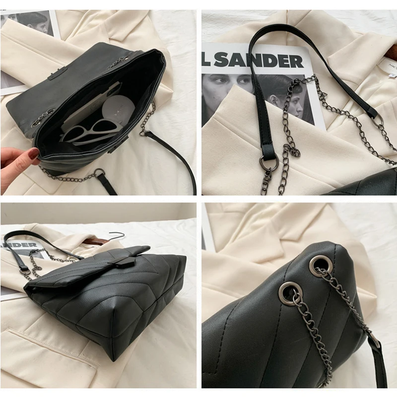 

Fashion Chain Crossbody Bags for Women 2021 New luxury Handbags Designer Shoulder Bag PU Leather Travel Women Bag Bolsos