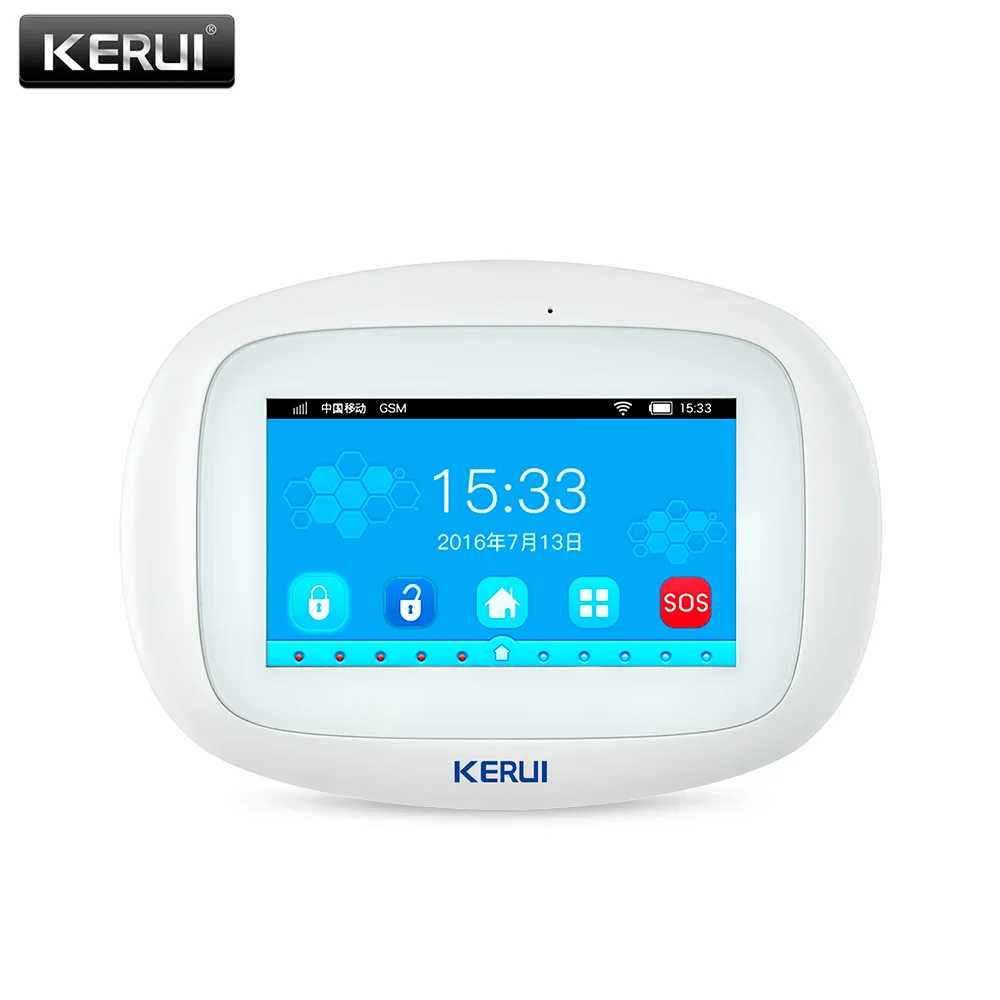 KERUI K52 wifi GSM сигнализация панель 4,3 дюймов TFT цветной дисплей безопасности дома умный жилой беспроводной охранной сигнализации хост