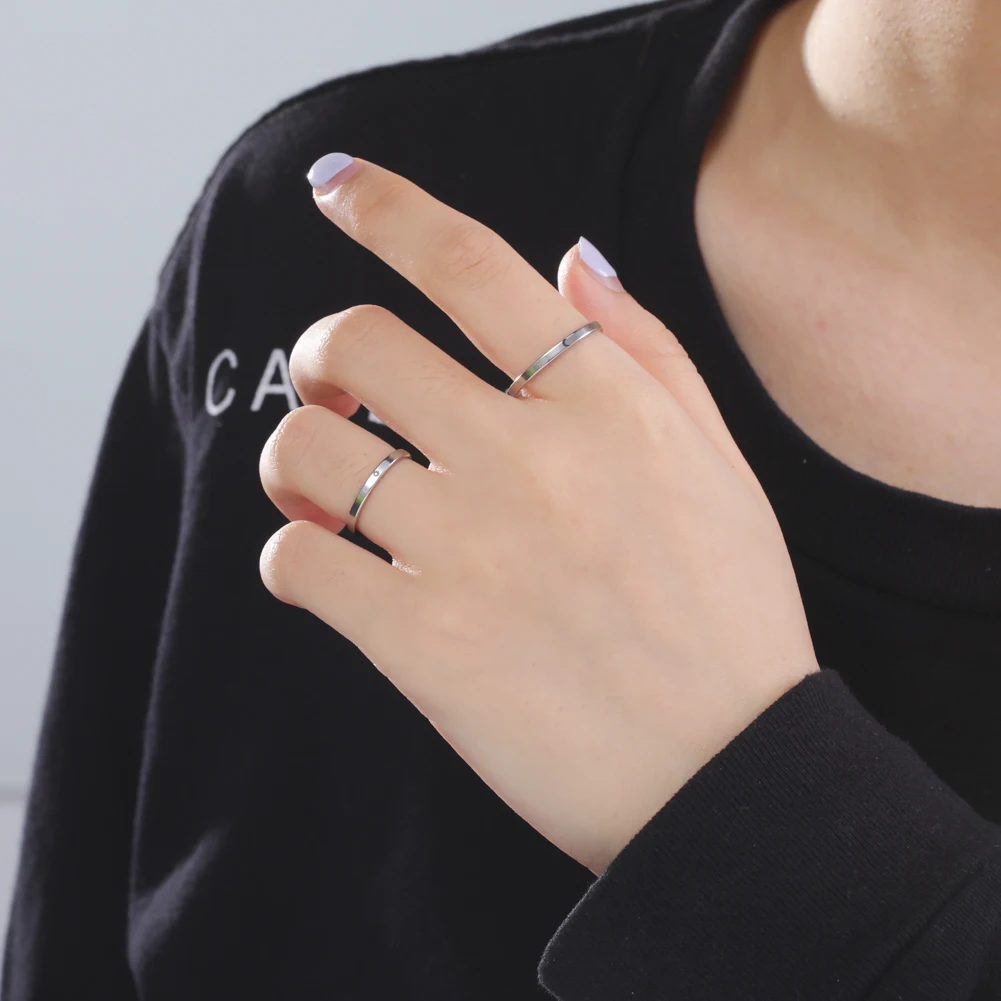 Skyrim простой солнце и луна любовь кольца для мужчин женщин из нержавеющей стали