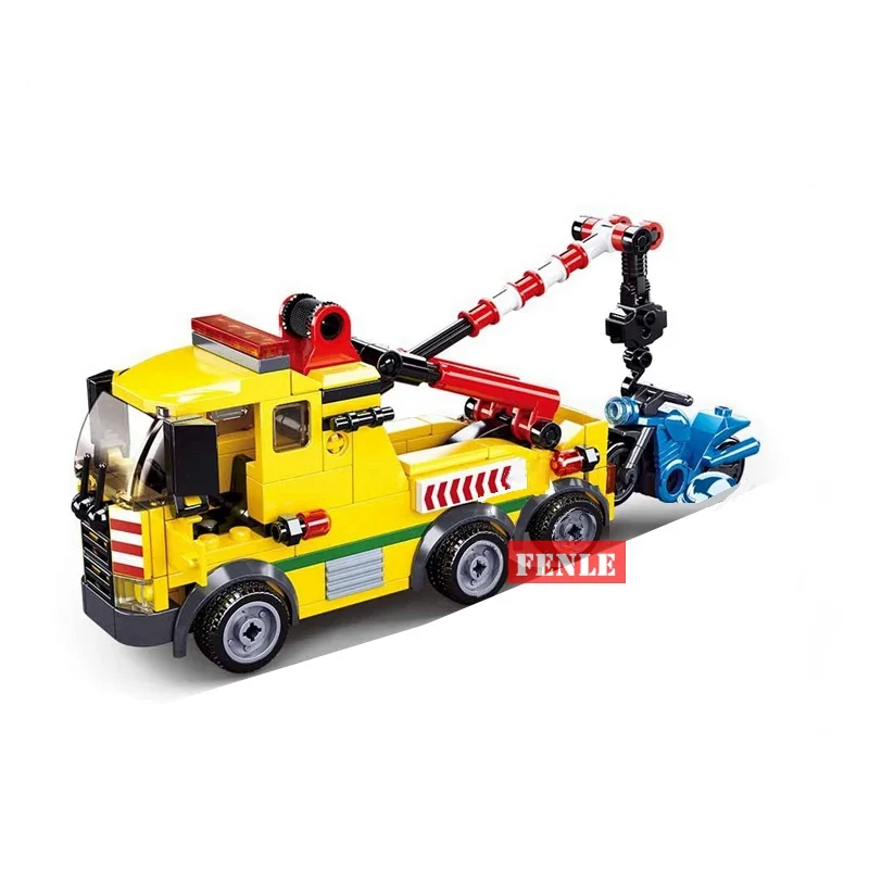 

Maintenance Crane Model Bricks City Breakdown Rescue Building Blocks Sets Kit Educational Toys for Children