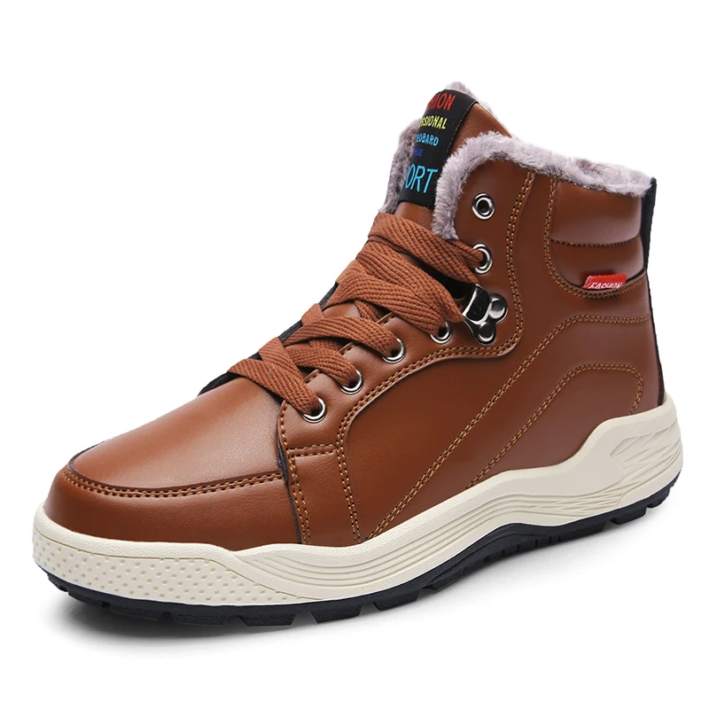 Мужские ботинки из микрофибры теплые зимние Мужская водонепроницаемая Рабочая