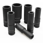 Гаечный ключ с храповым механизмом, Квадратный привод 12 дюйма, 12 точек, с глубоким торцевым механизмом, 12 точек, Torx, ручной инструмент, 12 углов, 8-32 мм, 1 шт.