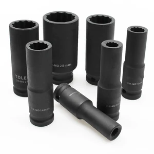 Гаечный ключ с храповым механизмом, Квадратный привод 12 дюйма, 12 точек, с глубоким торцевым механизмом, 12 точек, Torx, ручной инструмент, 12 углов, 8-32 мм, 1 шт.