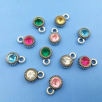 5pcslot colorful crystal rhinestone charms fashion jewelry diy making findings necklace pendant bracelet handmade accessories