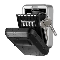 wall mountedpadlock 4 digit combination key lock storage safe security box home office