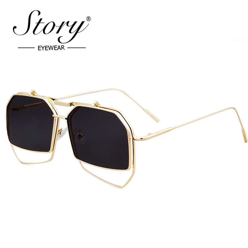 Очки солнцезащитные женские со съемной большой оправой ST008|clip on|big frame sunglassesdesigner