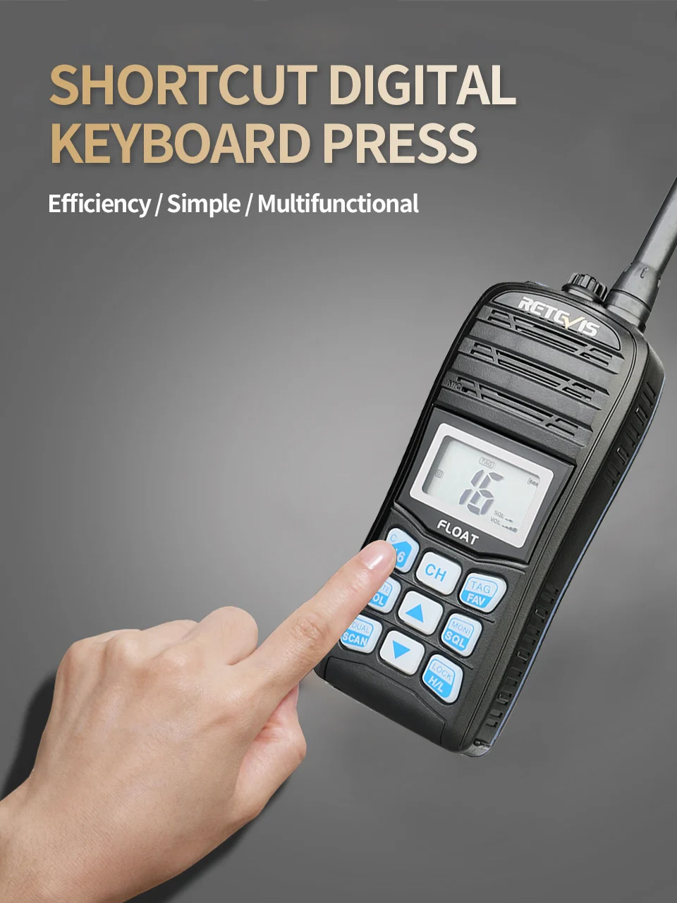 RETEVIS RT55 профессиональная морская радиостанция диапазона VHF поплавок Walkie Talkie Водонепроницаемый двухстороннее радио NOAA оповещение о погоде 5 Вт Морской VHF радио
