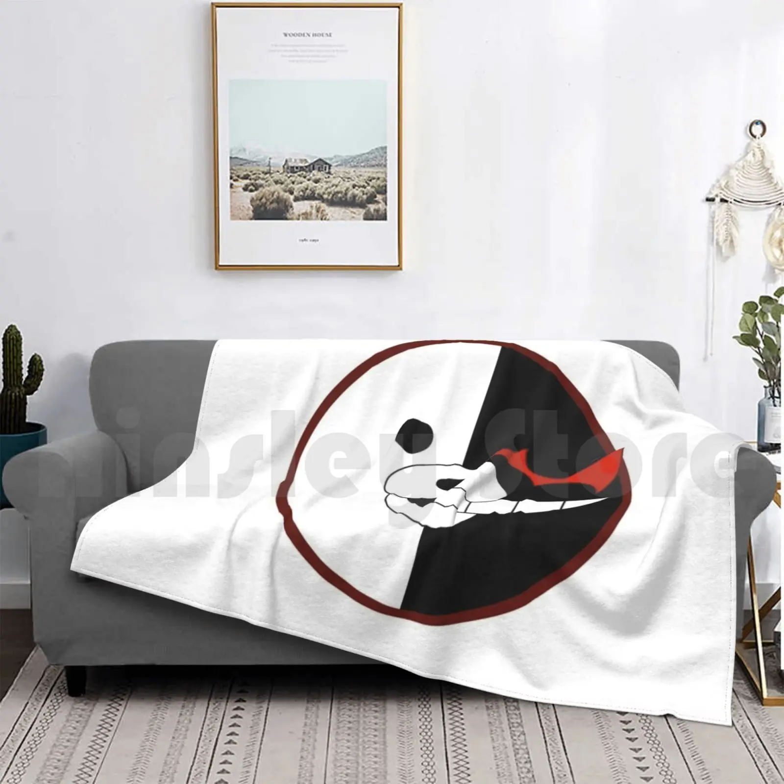 

Blanket Monokuma Logo Hat Monokuma Danganronpa Sleeve Anime Logo