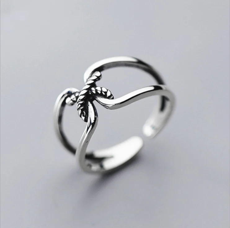 Винтажные женские кольца с бантом серебристые 2020|Кольца для помолвки| |